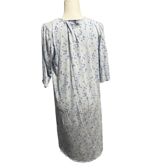 ARIA Granny Nightgown in Size Medium and Light Blue Flower Pattern - Picture 2 of 6